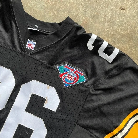 Vintage Russell Athletic Pittsburgh Steelers Rod Woodson 26 NFL Jersey Black 40 - Picture 4 of 10